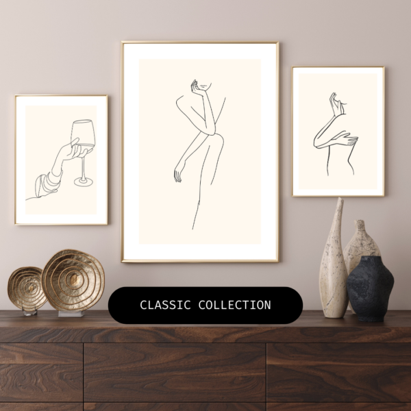 Feminine Allure Line Art Collection